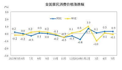 2024年5月份CPI同比上涨0.3% 国家统计局发布解读