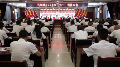视频-通城县五里镇召开2024年“七一”党员大会