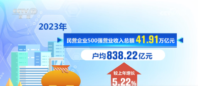 41.91万亿元、5.22%、66.67万件 我国民营企业500强总体效益实现提升