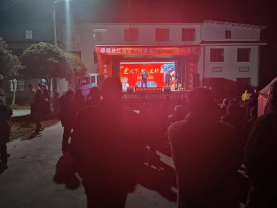 通城县文旅局联合四庄乡五花村举办送戏下乡活动