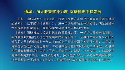 视频-通城：加大政策奖补力度 促进楼市平稳发展