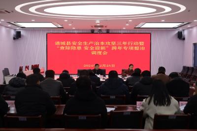 通城县召开安全生产治本攻坚三年行动暨“查除隐患 安全迎新”跨年专项整治调度会