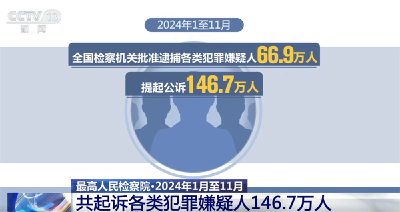 用“打击力度”提升民众“安全指数” 数说检察机关“年度总结”