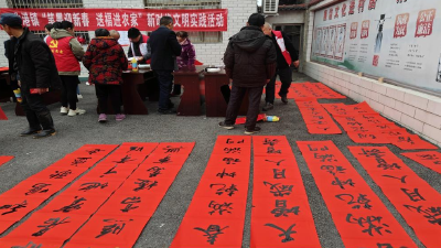 通城县北港镇：笔墨迎新春 送福进农家