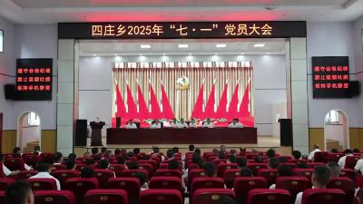 视频-通城县四庄乡召开2025年“七一”党员大会 