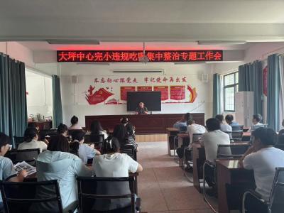 通城大坪中心完小召开违规吃喝专题整治会：筑牢师德防线，弘扬清正教风