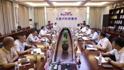 黄建平与大华股份胡华平一行座谈 深化政企合作 携手共赢未来