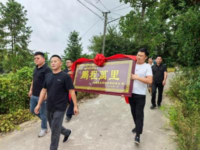 通城县麦市镇——学子登科耀乡梓牌匾寄望励鹏程
