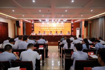 通城县税务局举办2025年第8期党委理论学习中心组集中学习会议暨“翰墨书清廉 青春话初心”活动
