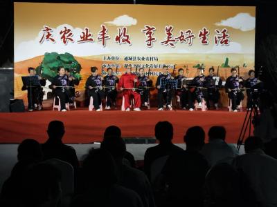 通城县北港镇沉山村：丰收节晚会唱响丰收欢歌