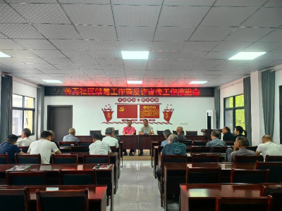 通城县北港镇长青社区组织禁毒工作暨反诈宣传工作推进会