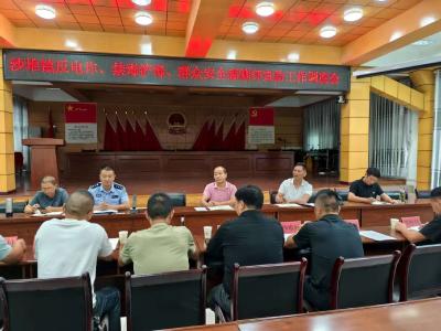 通城县沙堆镇召开反电诈、禁毒铲毒、群众安全感测评宣防工作调度会