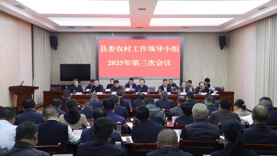 县委农村工作领导小组2025年第三次会议召开