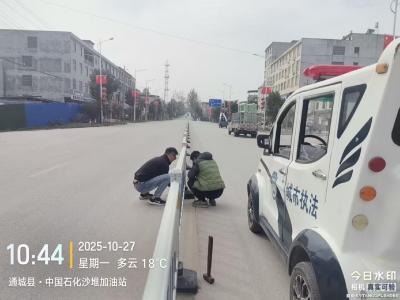 通城县沙堆镇九井社区以共建共治共享绘就护栏维修“民生答卷”