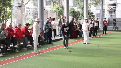 通城县隽水镇湘汉社区举办重阳节老年门球友谊赛