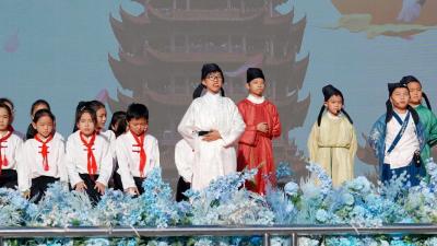 通城县大坪乡水口学校举行阅读游园会