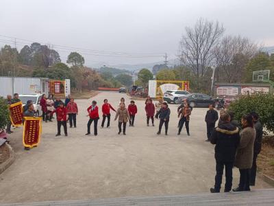 通城县大坪乡方仕村：锦旗映初心 实干暖民心