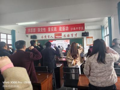 通城县沙堆镇初级中学开展师德师风学习暨宣誓活动