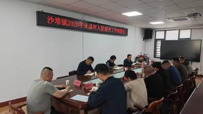 通城县沙堆镇召开2026年未成年人防溺水工作部署会