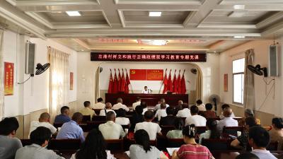 通城县领导到五里镇左港村讲授树立和践行正确政绩观学习教育专题党课  