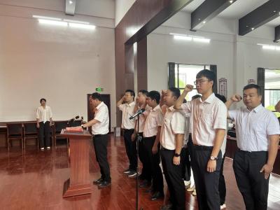 崇阳县铜钟乡开展公务员法学习暨宪法宣誓活动