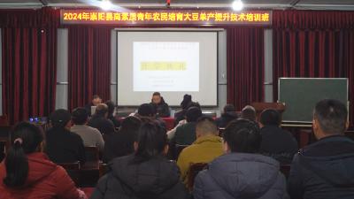 崇阳县培育大豆单产提升技术培训班开班