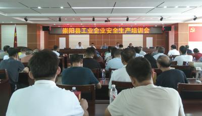 崇阳县开展规上企业安全生产培训 