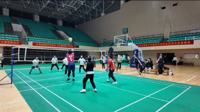 崇阳县“人寿杯”气排球友谊赛激情开赛