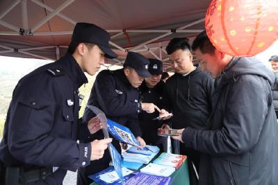 崇阳：花海寻年味   警民护平安