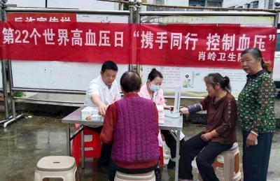 崇阳县肖岭乡卫生院开展“世界高血压日”健康宣传和义诊活动