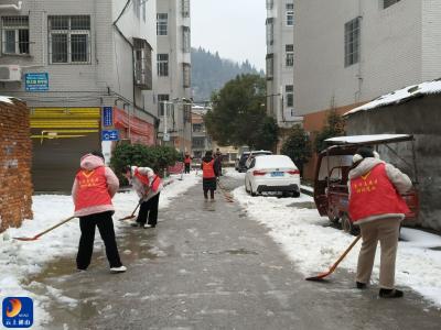 【防范应对新一轮低温雨雪冰冻天气】共青团通山县委：让一抹“志愿红”点亮“冰雪白”  