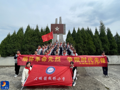 大畈镇板桥小学开展清明祭扫活动