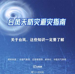 转发周知！台风天实用防灾避灾指南→