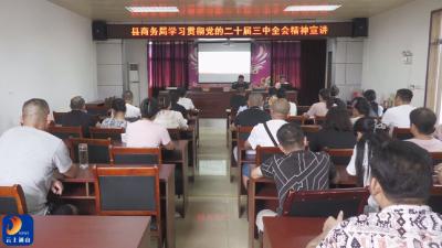 【学习贯彻党的二十届三中全会精神】V视丨县商务局举行学习贯彻党的二十届三中全会精神宣讲会