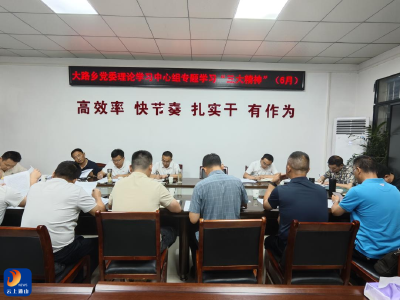 【弘扬三大精神 奋力建成支点】大路乡：学习“三大精神” 凝聚奋进力量