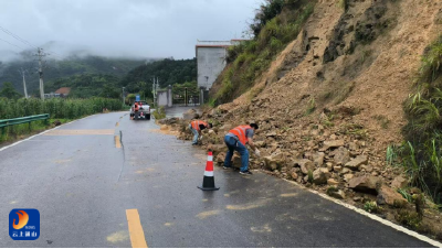 通山县农村公路事业发展中心：闻“汛”而动 全力清理塌方路段 确保群众出行安全