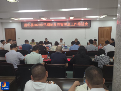 V视丨通山县召开2025年汛期地质灾害防治工作推进会