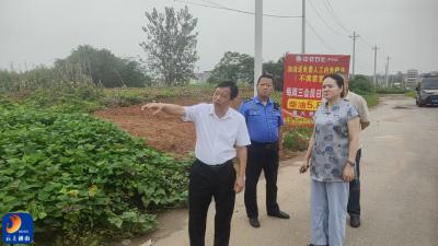 县领导调研户外广告和牌匾标识整治工作