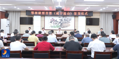 V视丨全省首张鄂林碳票（咸宁通山）成功发行