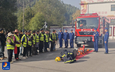 大畈镇隐水村：联动消防实训 筑牢护林防火线 
