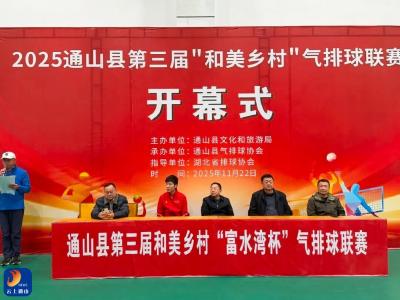 通山县第三届和美乡村“富水湾杯”气排球联赛开幕