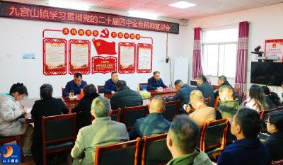 V视丨王功辉赴九宫山镇宣讲党的二十届四中全会精神  把握核心要义 聚力乡村振兴