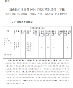 关于报送2024年度行政执法统计年报的通知