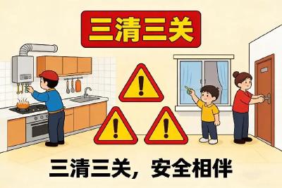 冬季家庭防火必知！做好“三清三关” 守护居家安全