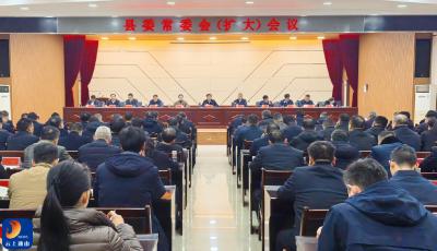 V视丨吴涛主持召开县委常委会（扩大）会议 传达学习省市“两会”精神