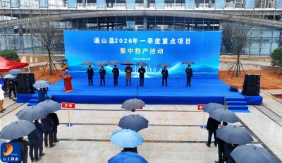 通山县举行2026年第一季度重点工业项目集中投产活动