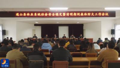 V视丨全县林业系统社会安全稳定暨清明期间森林防火工作会议召开