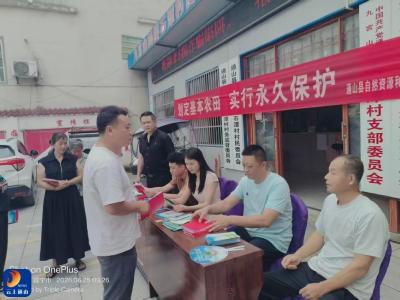 九宫山镇自然资源和规划所扎实开展第36个全国“土地日”主题宣传活动 