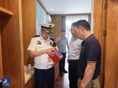 检查除隐患 宣传进景区——县消防救援局守护九宫山暑期旅游消防安全 