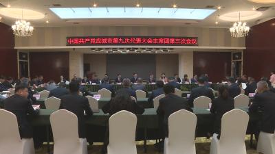 中国共产党应城市第九次代表大会主席团第三次会议召开